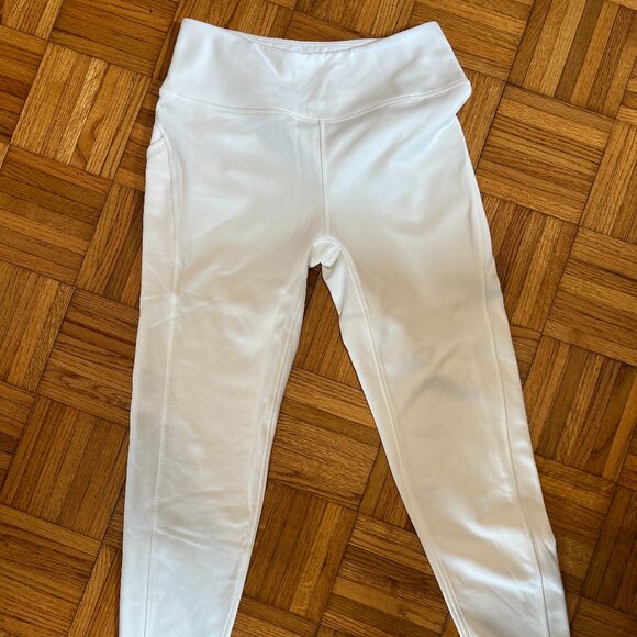 SPYDER active leggings white women’s size LARGE with pockets - Picture 3 of 3
